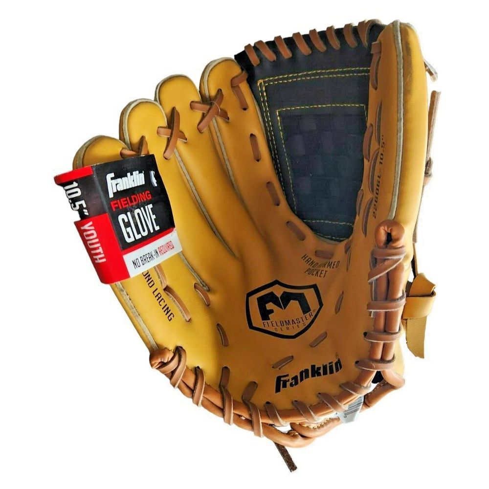 Franklin‎ Fieldmaster Series 10.5 Inch Youth Baseball Glove Tan Black 22606L